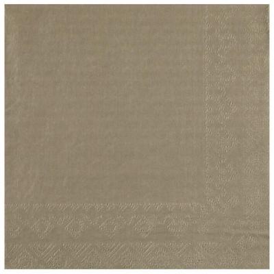 25 Serviettes de table en papier Taupe 16.5 x 16.5 cm REF/8083 (18 gr/m²)