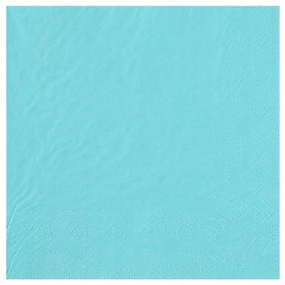 25 Serviettes de table en papier bleu ciel 16.5 x 16.5 cm REF/8083-06 (18 gr/m²)