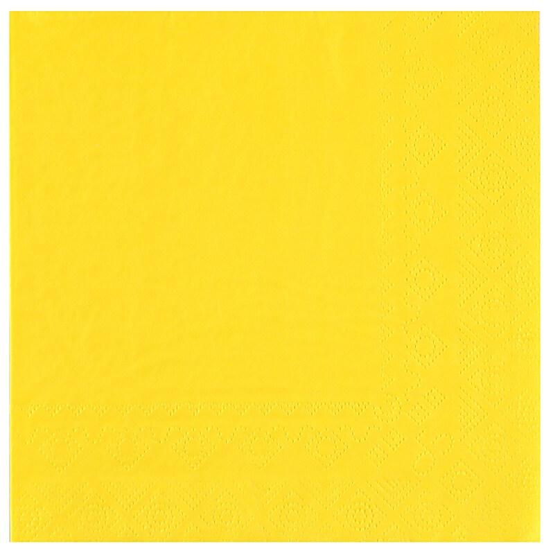 8083 serviette de table papier 3 plis jaune