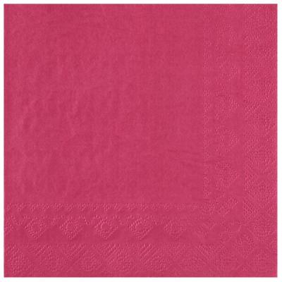 25 Serviettes de table en papier rose fuchsia 16.5 x 16.5 cm REF/8083 (18 gr/m²)