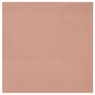 25 Serviettes de table en papier rose gold métallique 16.5 x 16.5 cm REF/8083 (18 gr/m²)