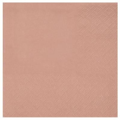 25 Serviettes de table en papier rose gold métallique 16.5 x 16.5 cm REF/8083 (18 gr/m²)