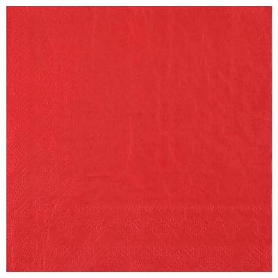 25 Serviettes de table en papier rouge 16.5 x 16.5 cm REF/8083 (18 gr/m²)