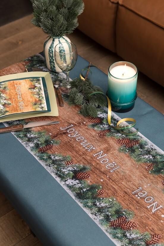 8085 chemin de table joyeux noel et decoration hivernale