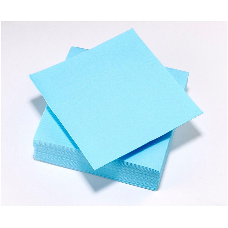 8086 serviette de table ouate micro gauffree sable bleu caraibes 38 cm