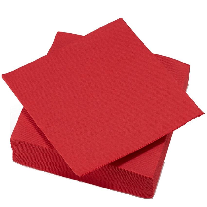 8089 serviette de table ouate micro gauffree rouge 38cm