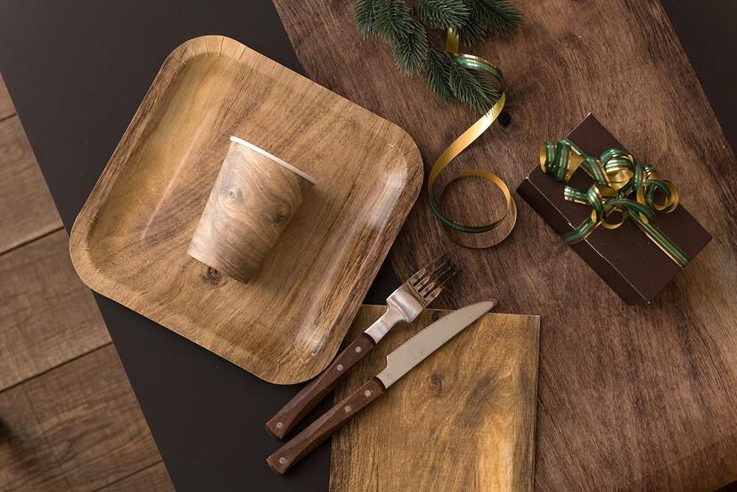 8090 decoration gobelet en carton bois foret boise champetre nature