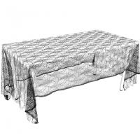 8105 decoration halloween nappe noire toile d araignee