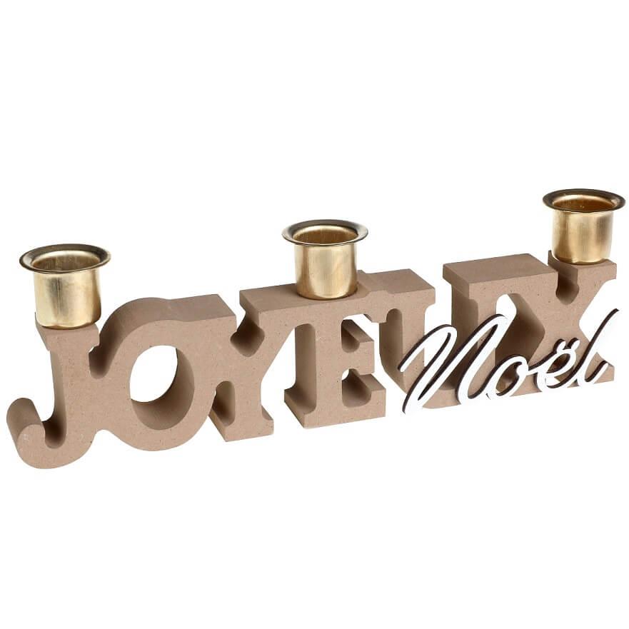 8111 porte bougie decoratif joyeux noel naturel
