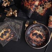 8161 gobelet carton decoration halloween skull crane tete de mort