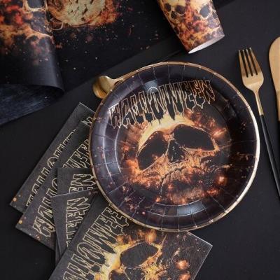 8161 gobelet carton decoration halloween skull crane tete de mort