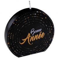 8178 bougie bonne annee noir argent dore or