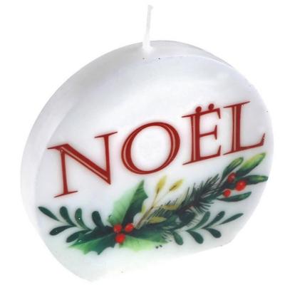 8203 bougie de noel avec decoration houx et sauge