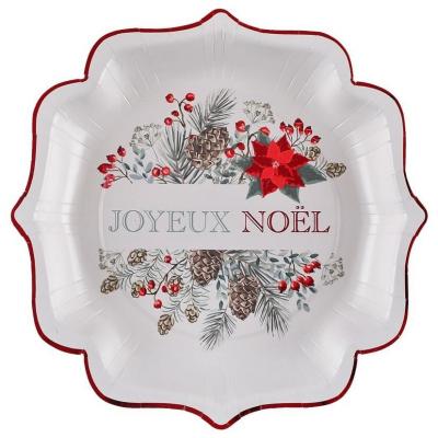 10 Assiettes rondes en carton 