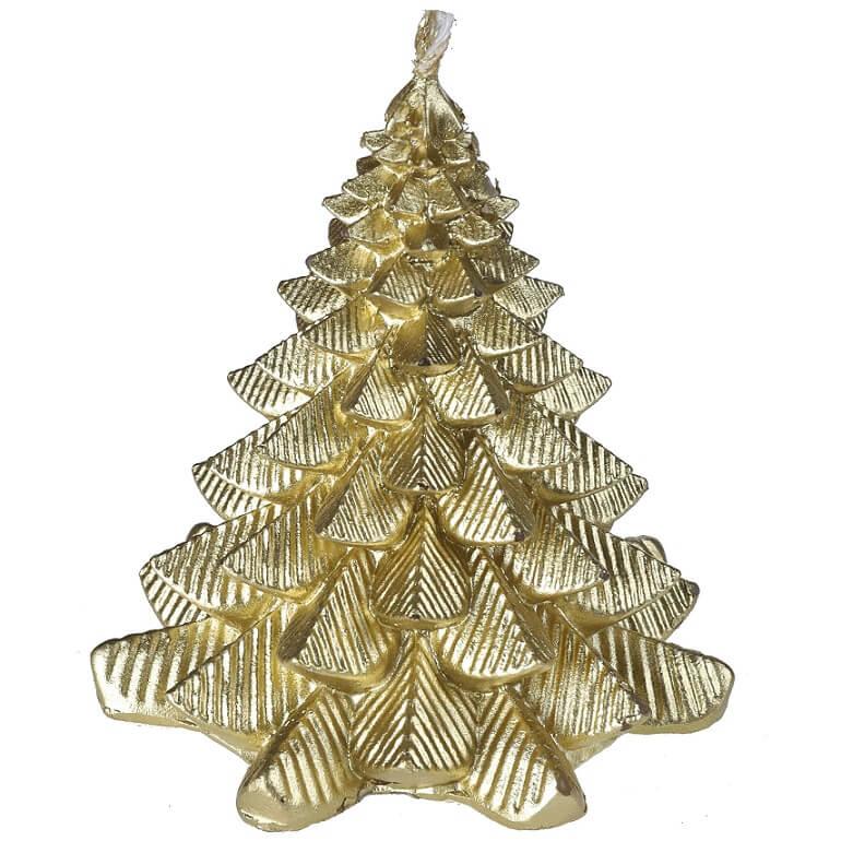 8262 bougie sapin de noel dore or