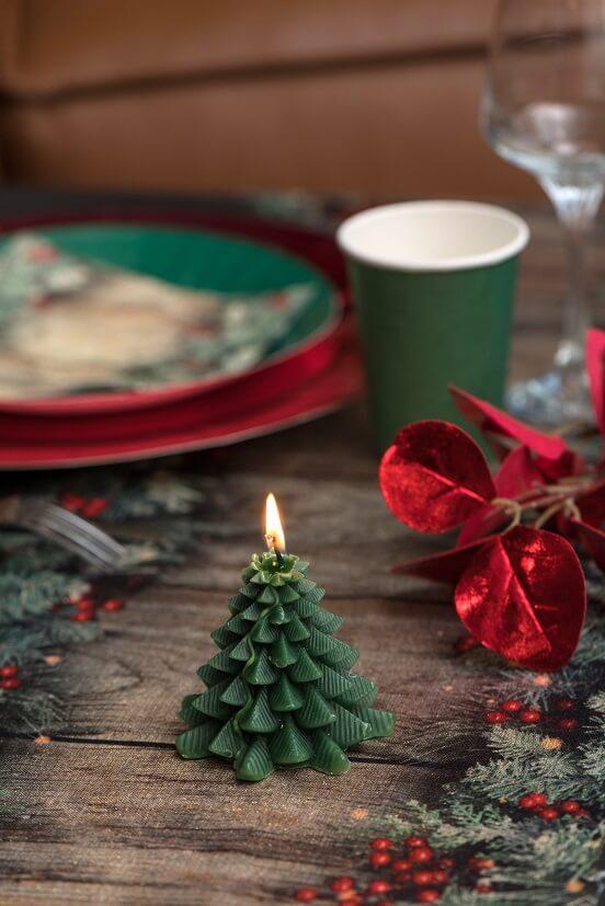 8262 bougie verte sapin de noel