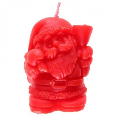 8263 bougie decorative pere noel rouge