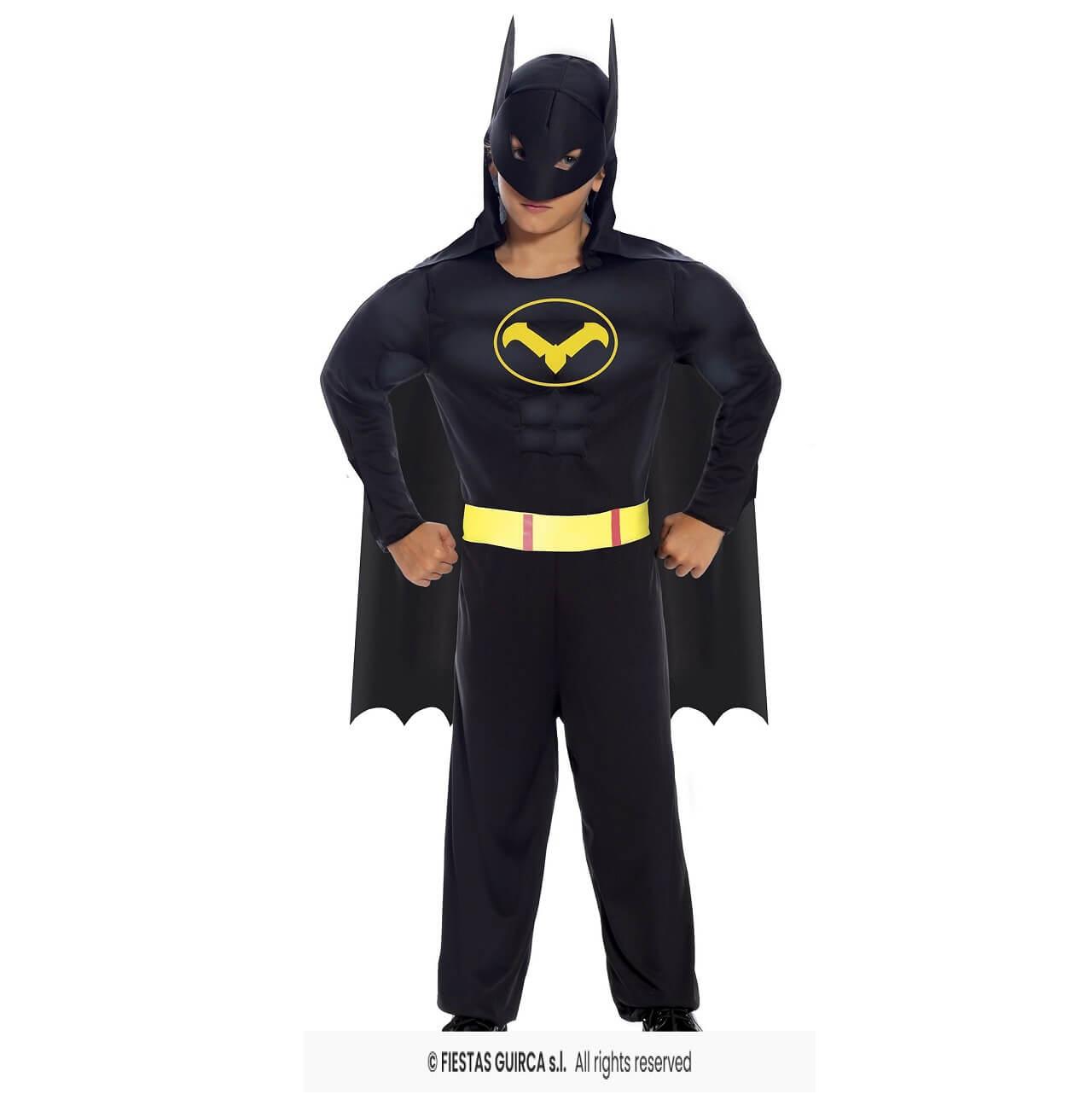 82710 taille 5 6 ans costume garcon black hero chauve souris
