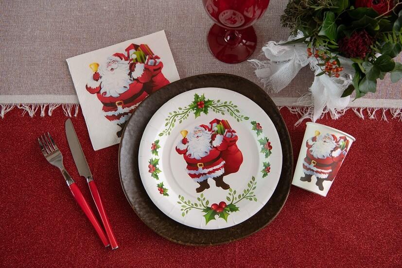 8279 decoration gobelet carton joyeux pere noel