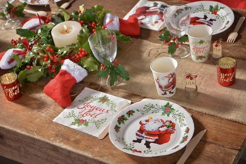 8279 decoration gobelet en carton joyeux pere noel