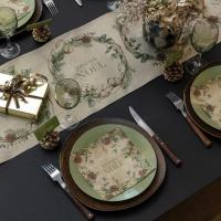 8291 decoration chemin de table joyeux noel