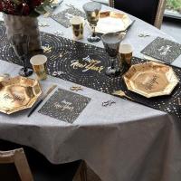 8295 rouleau nappe argent et paillettes