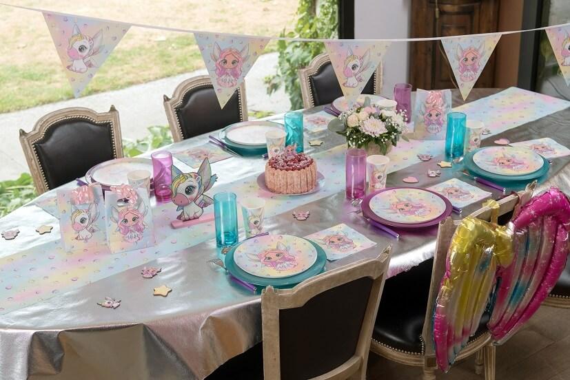 8296 decoration de table rouleau nappe intisse argent metallique