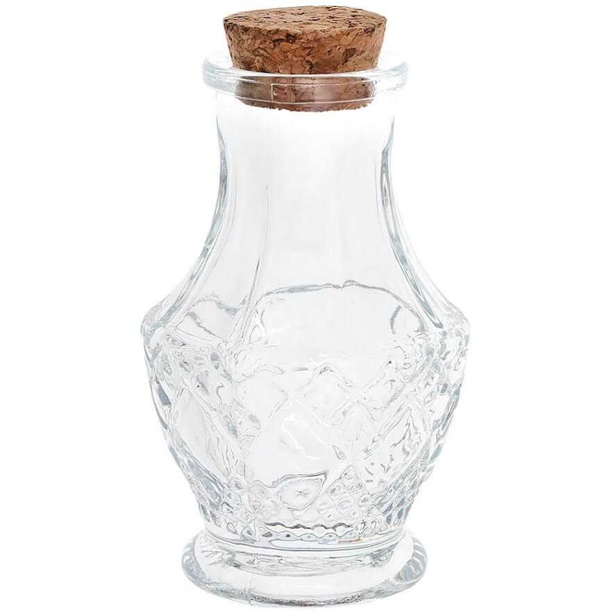 8309 contenant pot en verre et bois imperial