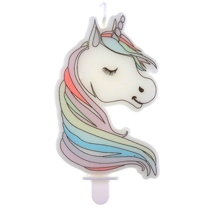 Bougie Licorne REF/8314 Pour gâteau de fête anniversaire.