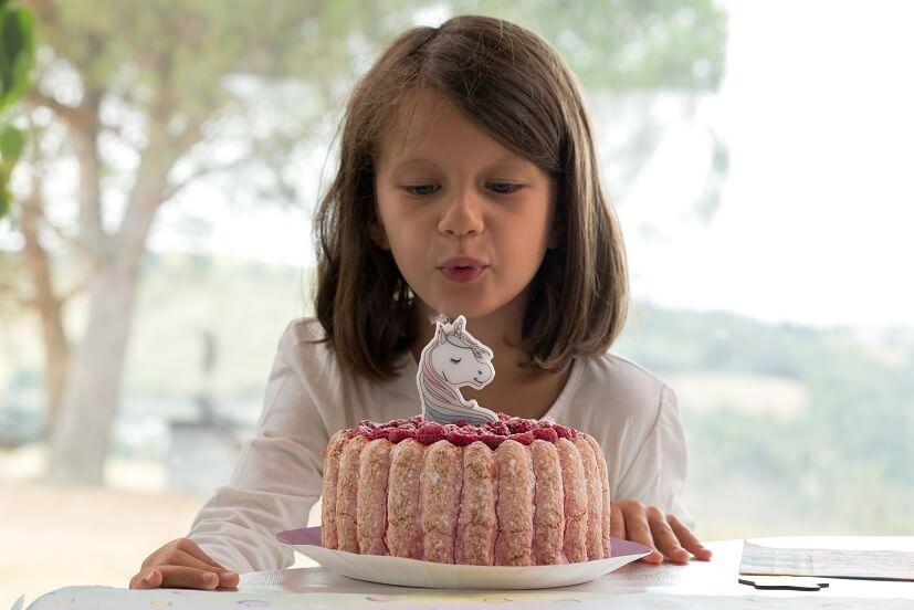 8314 decoration anniversaire enfant bougie licorne