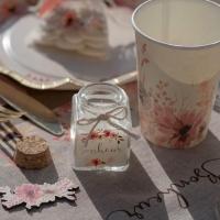 8330 bougie decorative bonheur floral