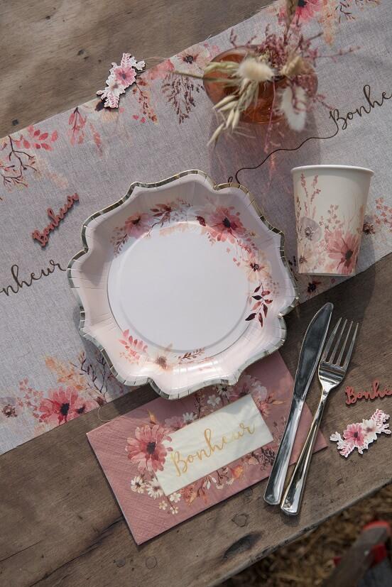 8334 gobelet carton jetable nature champetre floral