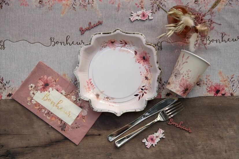 8334 gobelet carton nature champetre floral