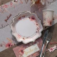 8335 decoration serviette de table papier bonheur floral champetre
