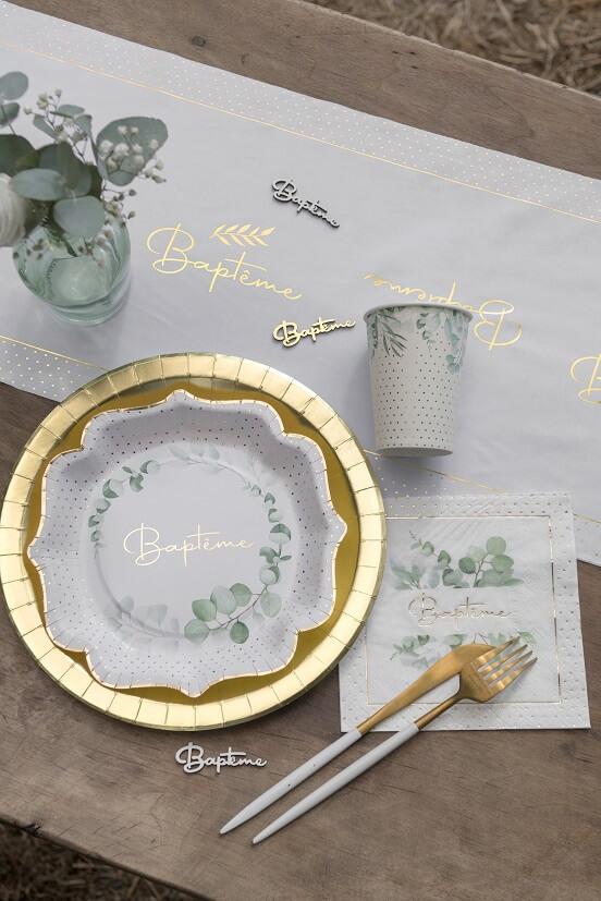 Serviette de table Baptême végétal Champêtre REF/8376