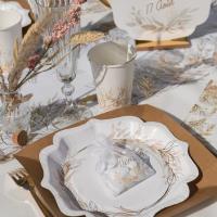 8378 decoration confection de dragee naturel champetre et feuillage