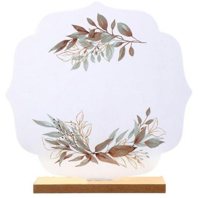 8382 decoration centre de table en feuillage champetre au naturel