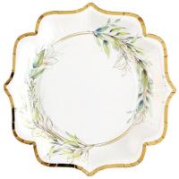 8384 assiette carton motif floral nature champetre