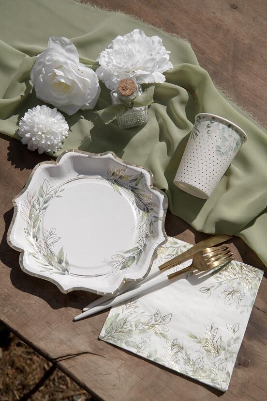 8384 decoration assiette carton motif floral nature champetre