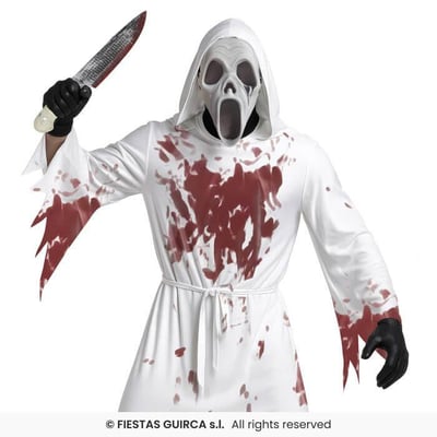 84207 boutique costume adulte homme pas de calais fantome diable blanc avec sang halloween