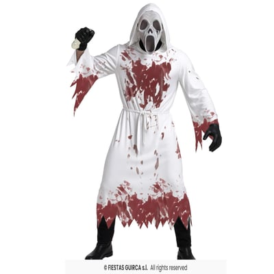 84207 magasin costume adulte homme pas de calais fantome diable blanc avec sang halloween