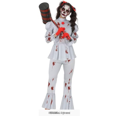 84233 boutique pas de calais costume adulte femme halloween clown diabolique cirque