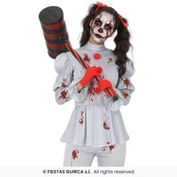 84233 magasin pas de calais costume adulte femme halloween clown diabolique cirque