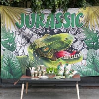 8441 magasin decoration anniversaire enfant pas de calais toile fond photo dinosaure t rex