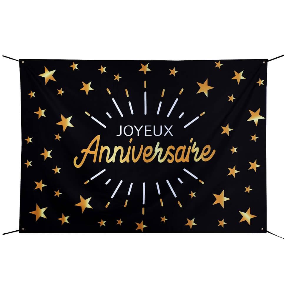 Toile de Fond d'Anniversaire Personnalisé –