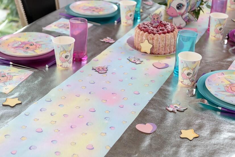 Table de fête – 8 gobelets en carton rose néon – Décoration anniversaire  enfant et fêtes