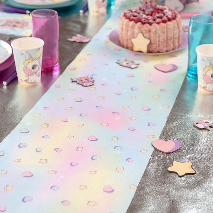 6 Cartes d'invitation Licorne Multicolore REF/001CINV