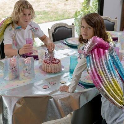 8450 decoration ballon aluminium multicolore ailes de p tite fee