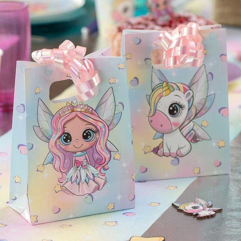 5 sachets de bonbons personnalisés - Anniversaire licorne pour enfant