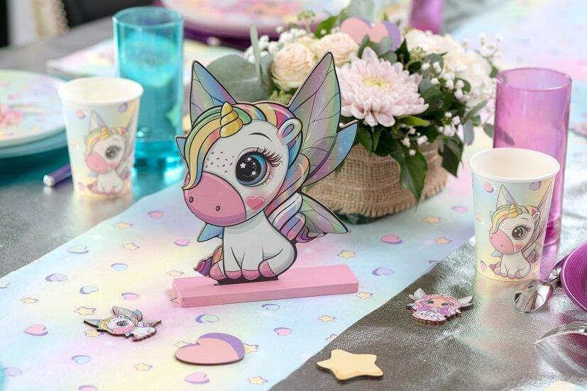 8455 centre de table decoratif licorne en bois